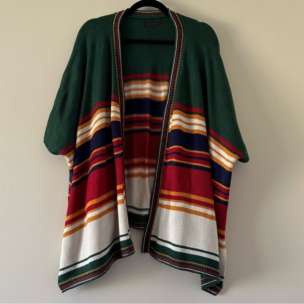 Janice Wool Sweater Kimono Cardigan Southwest Aztec One Size Gorpcore